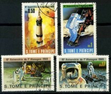 Saint Thomas et îles du Prince 1979 Mi. 646-649 Oblitéré 100% Premier atterriss