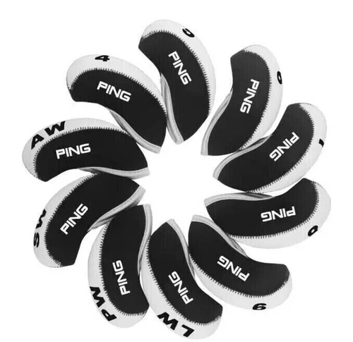 10Pcs 456789PASL Golf Iron HeadCovers For PING Neoprene G425 g430 G710 i59 i525 - Picture 8 of 16