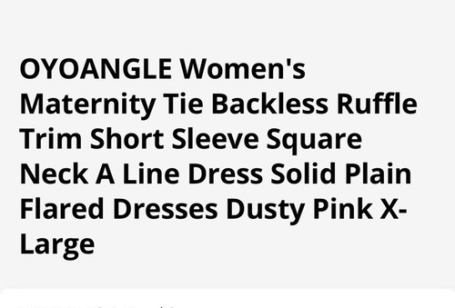 OYOANGLE cravatta premaman donna senza schienale orlo con volant manica corta X-large ROSA - Foto 5 di 6