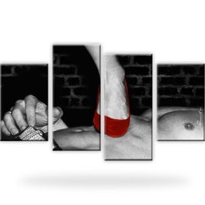 Erotik Sexy Schuh Wandbilder auf Leinwand Fotodruck Vierteilig