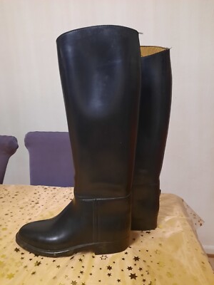 Aigle reiterstiefel gummistiefel schuhe Gr.41 Schwarz 