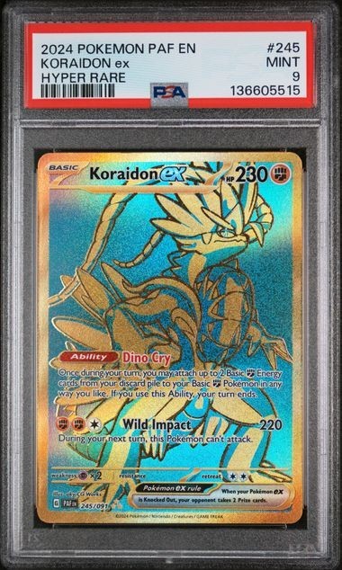 2024 Pokemon PAF EN - Paldean Fates Hyper Rare Koraidon EX #245 PSA 9 MINT