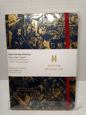Journal with 300 pages & Soft Vegan Cover with Harlem Nightclubs in New York Map