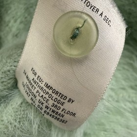 Rosie Neira for Anthropologie Aubade Sweater Women Medium Mint Green Fuzzy