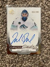 2024-25 SP Authentic Joey Daccord Curated Signatures Auto SPC-DA