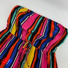 SHEIN Striped Maxi Dress Strapless Drawstring Waist Colorful striped medium