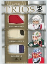 24 25 UD The Cup Trios JAKUB DOBES JESPER WALLSTEDT COSSA Jersey Patch Rookie 10