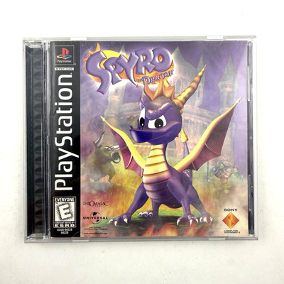 SPYRO THE DRAGON Sony Playstation 1 PS1 1998 CIB Black Label Nice Copy!