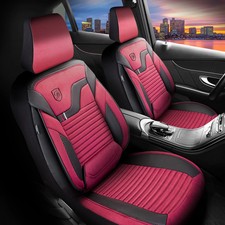 Sitzbezüge passend für BMW 4er in Alcantara Rot-Schwarz mit Rückentasche