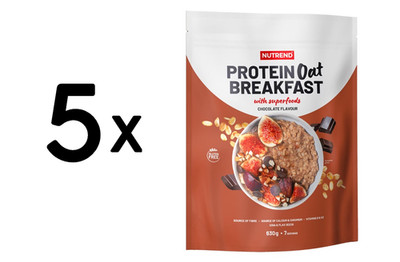 5 x Nutrend Protein Oat Breakfast, Chocolate - 630g (28,56 EUR/kg)