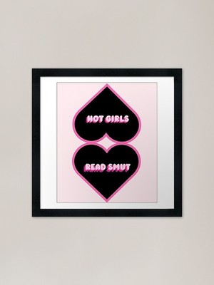 Hot Girls Read Smut Books - Cute Ae gerahmtes Wandbild Poster Leinwanddruck Bild