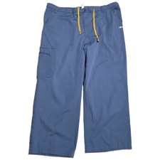 Carhartt FORCE Scrub Pants Men's Size XL Tall Shark Blue Elastic Waist Cargo