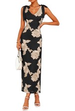 Lazysmile Womens Floral Embroidered Maxi Cocktail Wedding Guest Dress