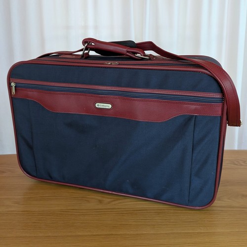 Vintage Samsonite Easy Paks II 4 Piece Navy Burgundy Nesting Luggage Set 1984 - Picture 5 of 8