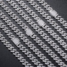 Men's 8MM Gold Plated Stainless SteeI Iced CZ Out Cuban Link Bracelet CZ Stone