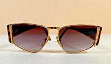 VINTAGE Emmanuelle Khanh Paris 3845 Sunglasses Gold Tortoise Handmade France