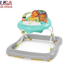 Adjustable Baby Walker Activity Station Zig Zag Zebra Fun Safe Rubber Feet New