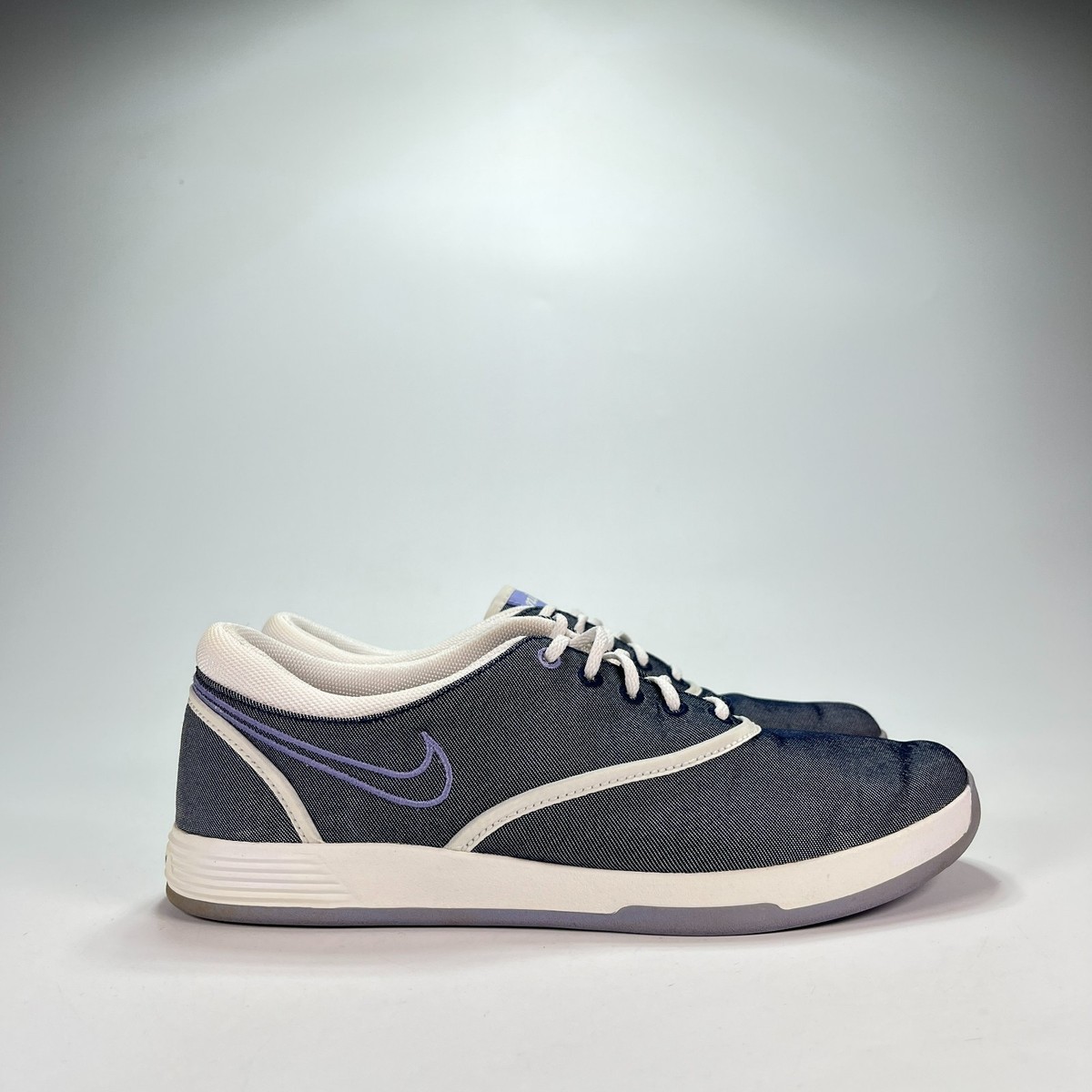 Nike Lunar Duet Sport Blue White Spikeless Golf Shoes 549593-400