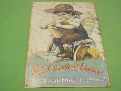 Vintage Ceresota Flour Price Bread Flour of the World Tin Metal Sign 16.5'' x 11''