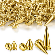 170 Pieces Multiple Sizes Cone Spikes Screwback Studs Rivets Large Medium Small