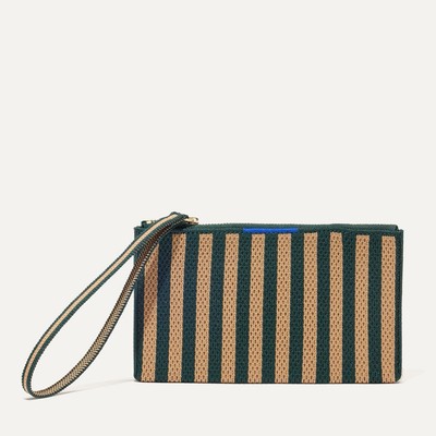 Rothy s The Wallet Wristlet Pine Stripe 7.9x4.5x.5 