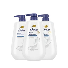 Dove Deep Moisture Body Wash 30.6 Fl Oz Pack Of 3 Nourishing Hydration