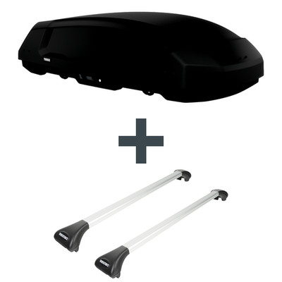 Dachbox Thule Force 3 M + Dachträger Menabo Ariete für Ford Grand C-Max DXA Top