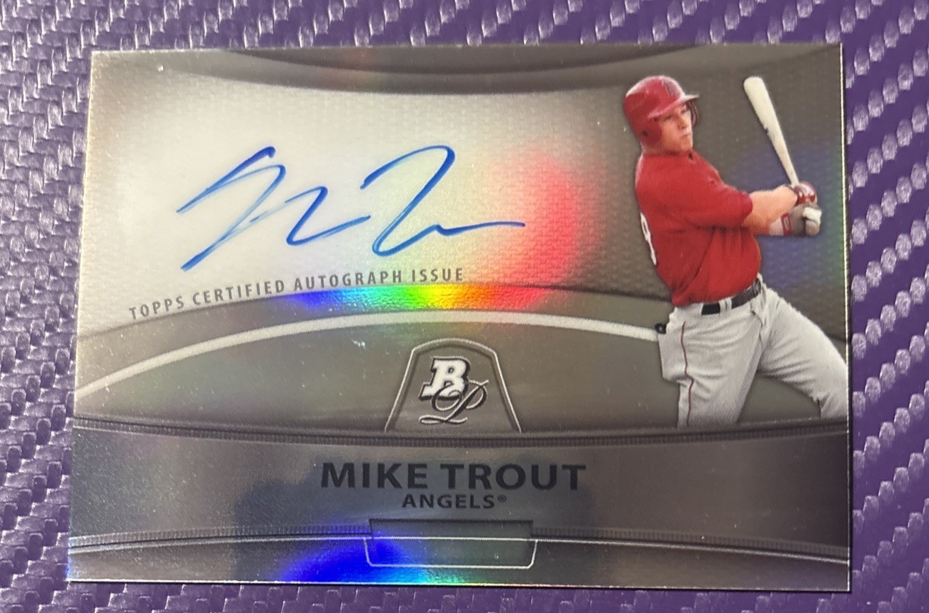 2010 Bowman Platinum Mike Trout Refractor Auto #BPA-MT Angels Prospect/rookie
