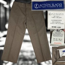 Vintage Levi  s Action Slacks Brown 38 X 27 High Waist