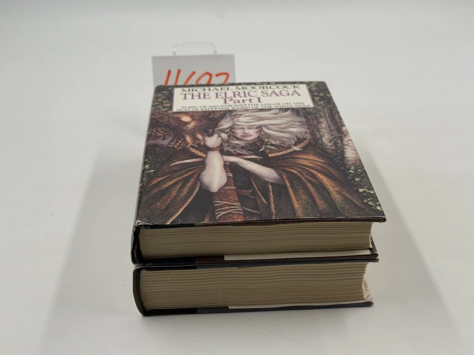 Moorcock, The Elric Saga Parts 1 & 2, HC DJ BCE, Books 1-6 March 1984 Editions Foto 2 de 4