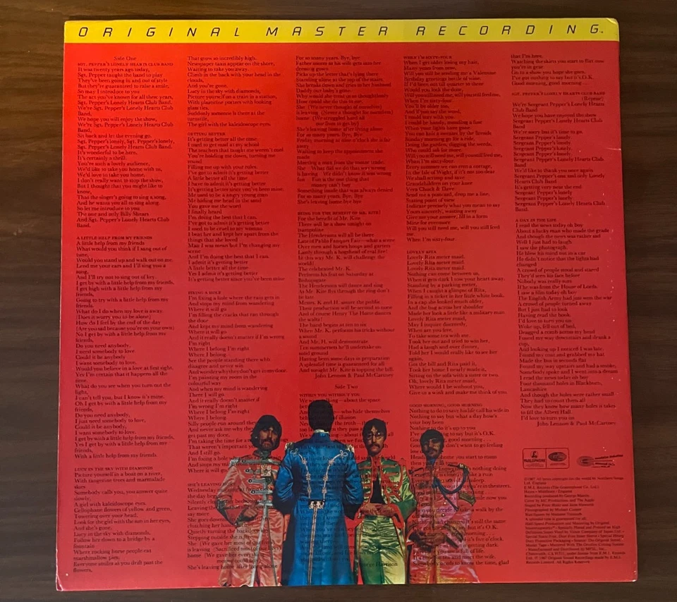 THE BEATLES SGT. PEPPER'S LONELY HEARTS CLUB BAND MFSL ORIGINAL MASTER RECORDING - Image 2 of 4