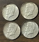 Lot of 4 Coins - 1964 Silver Kennedy Half Dollars