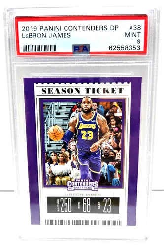 2019 Panini Contenders Season Ticket LeBRON JAMES Basketball Card PSA 9 MINT