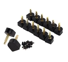 12 PCS(6 Pairs) 10mm x 2.4mm(H x T) Black U-Shape Heel Tips Protectors