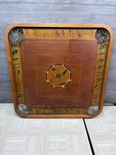 Antique Carrom Company Wood Game Board Double Sided Archarena Country Flags