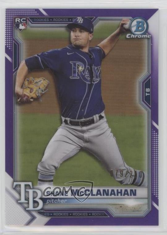 2021 Bowman Chrome Purple Refractor 79/250 Shane McClanahan #8 0fz3