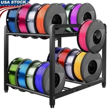 3D Printer Filament Storage Rack 2-Tier Organizer Holds 16 Spools Durable New
