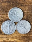 Walking Liberty Half Dollar Lot of 3 - 90% Silver - 1.0851 Troy Ounces - BU Coin