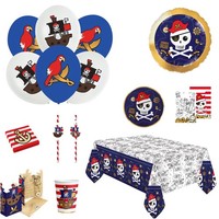 Partydeko Set Groß Pirates Map FüR 8 Kinder