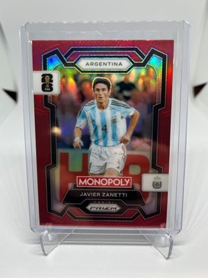2026 PANINI PRIZM MONOPOLY WORLD CUP JAVIER ZANETTI RED PRIZM #5 ARGENTINA