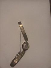 Sale! VINTAGE Benrus WIND UP WATCH WRIST- LADIES' GOLD FILLED RPG Safety Chain