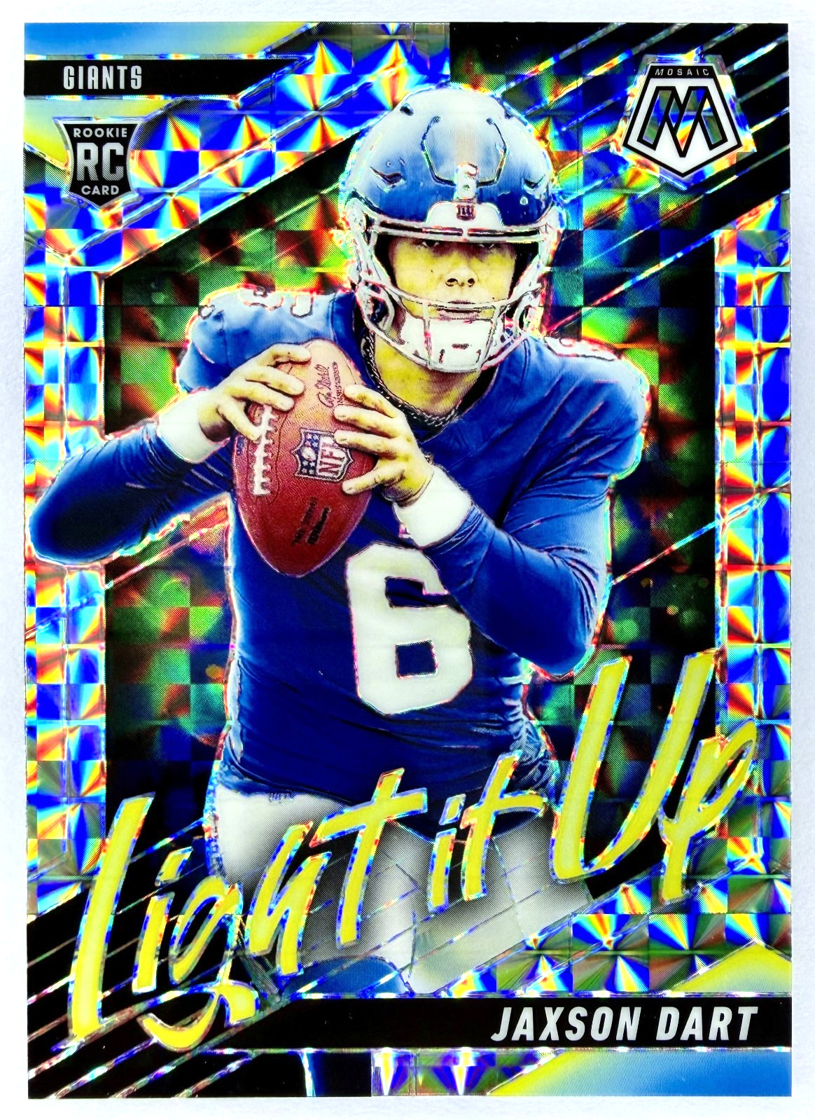 2025 Panini Mosaic JAXSON DART #8 RC Rookie Light It Up Silver Mosaic - Giants