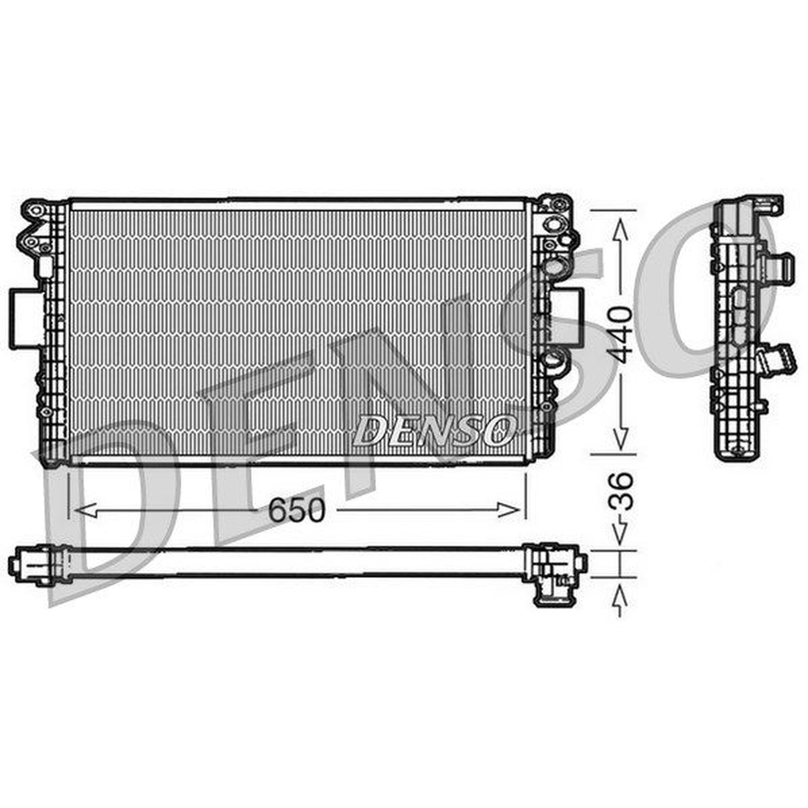 DENSO Radiator - DRM12004 - Engine Cooling Part - Genuine DENSO OE Part