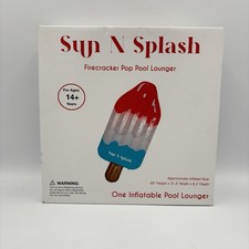 Inflatable Popsicle Pool Float Sun N Splash Firecracker Pop Lounger 69"