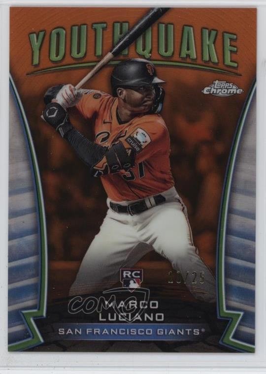 2024 Topps Chrome Youthquake Orange Refractor 10/25 Marco Luciano #YQ-5 11o2