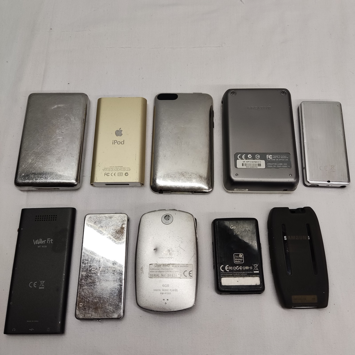 JOB LOT 10 APPLE IPOD CREATIVE ZEN PHILIPS SONY SAMSUNG MP3