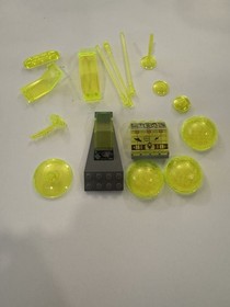 LEGO UFO Insectoids Parts Lot Trans Neon Green Panels Domes Stickers 6975 6979 