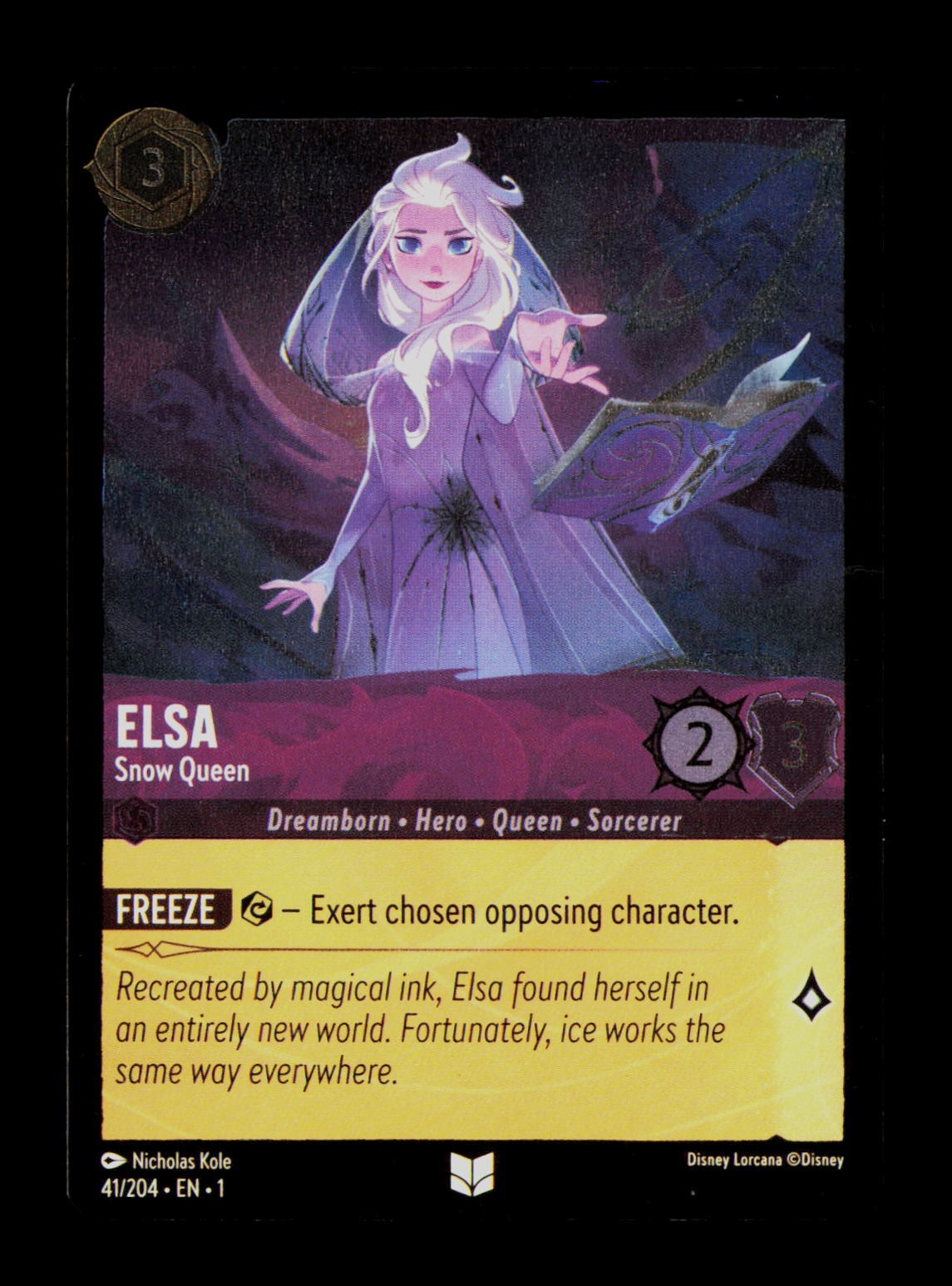 2023 Disney Lorcana First Chapter TCG 41/204 Uncommon Foil Elsa Snow Queen NM