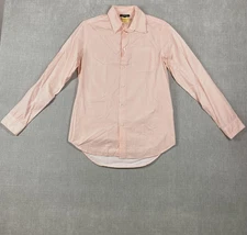 A.P.C. Shirt Mens Small Red White Pin Stripe Button Up Long Sleeve Chest Pocket