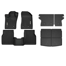 OEDRO 3D Floor Mats for 2017-2025 Jeep Compass TPE Cargo Liner w/ Backrest Mat